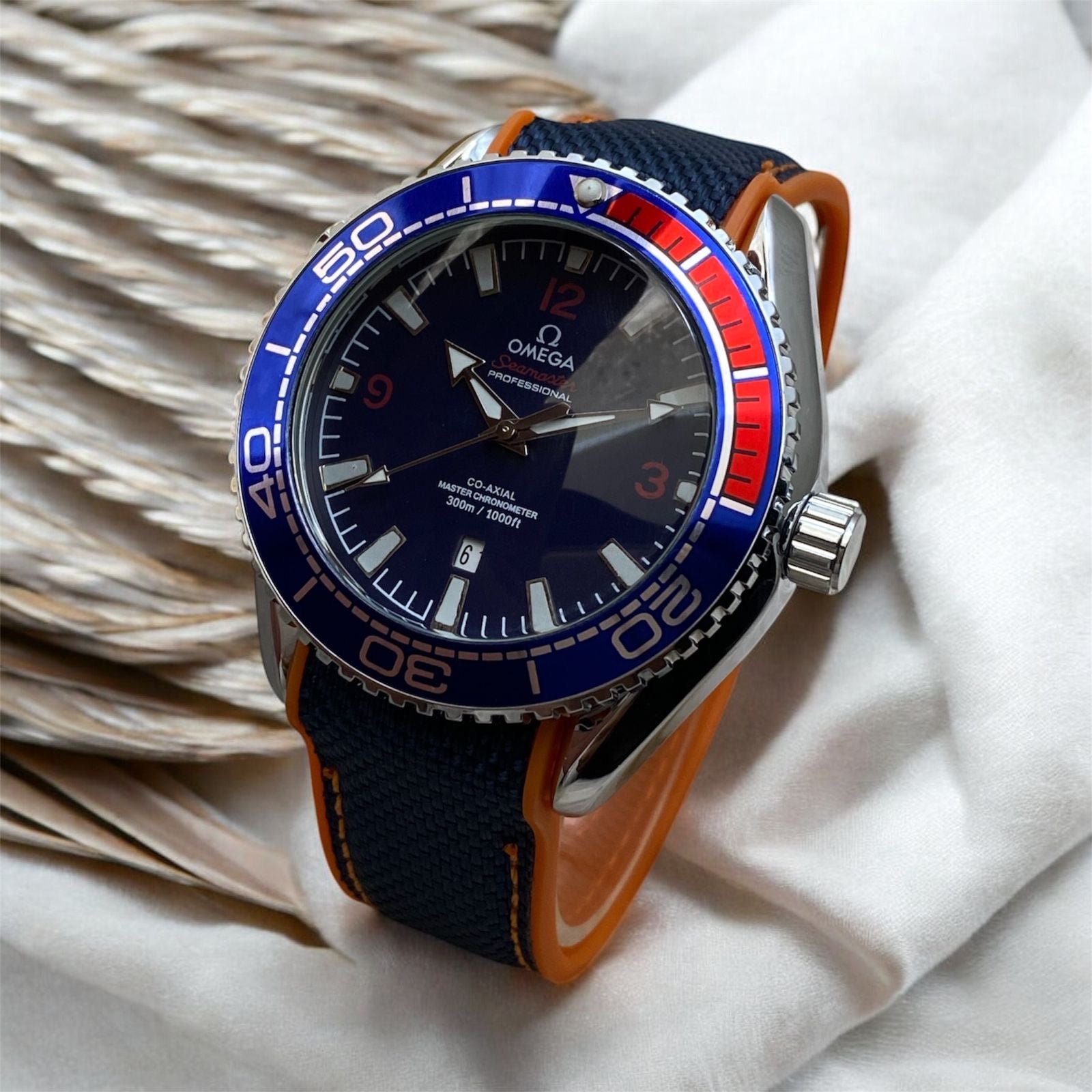 Omga Seamaster silicon-leather strap by MWC