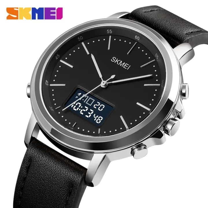 SKMEI 1652 dual time leather strap by MWC