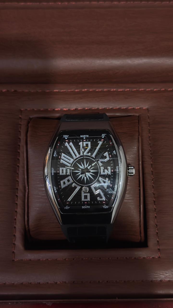 FM WATCH TOP QUALITY IN QUARTZ HEAVY WEIGHT PURE LEATHER STRAP