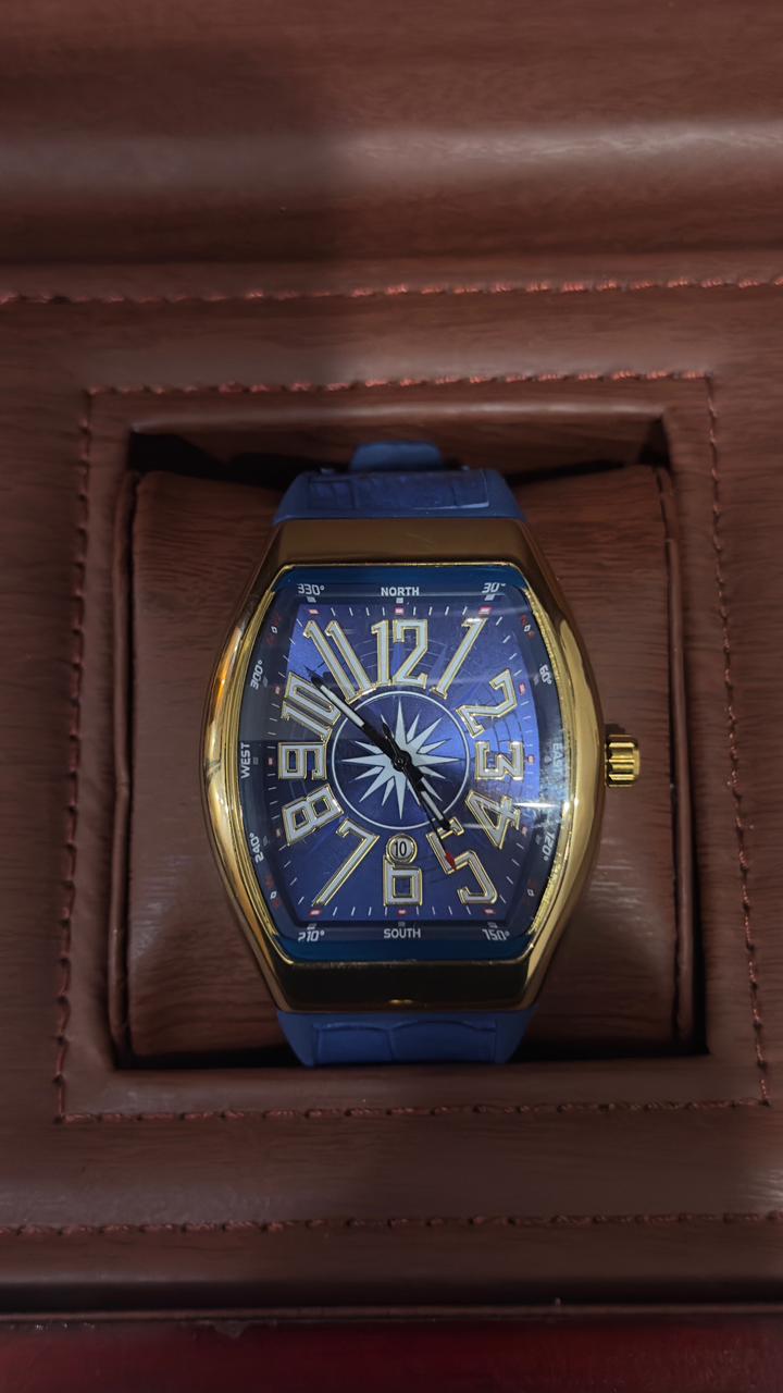 FM WATCH TOP QUALITY IN QUARTZ HEAVY WEIGHT PURE LEATHER STRAP